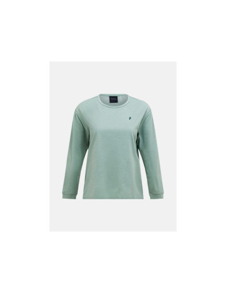Koszulka damska peak performance w trail longsleeve kolor zielony
