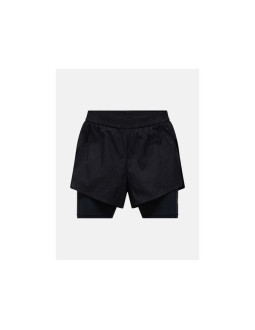 Szorty damskie peak performance w discover 2-in-1 shorts kolor czarny