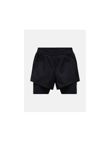 Szorty damskie peak performance w discover 2-in-1 shorts kolor czarny