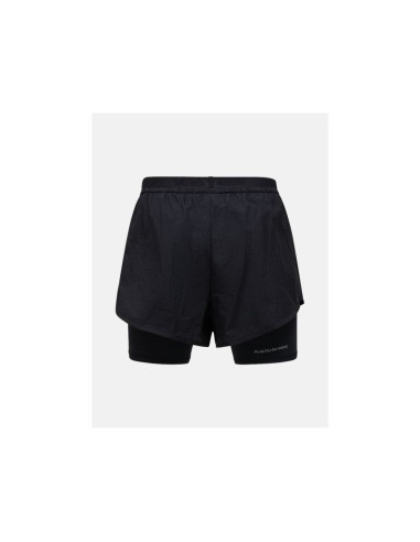 Szorty damskie peak performance w discover 2-in-1 shorts kolor czarny