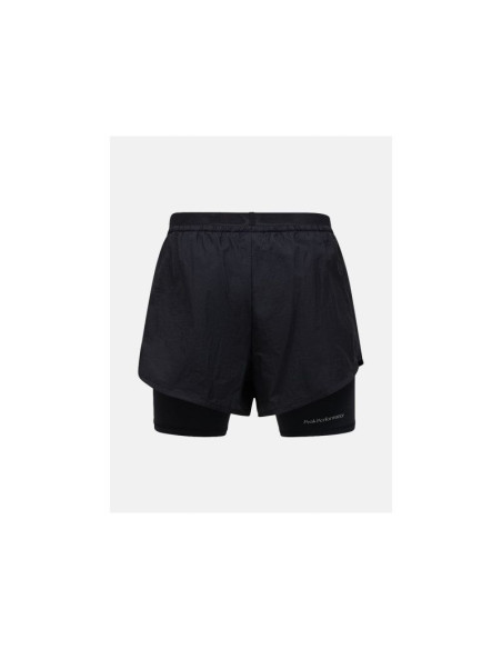 Szorty damskie peak performance w discover 2-in-1 shorts kolor czarny