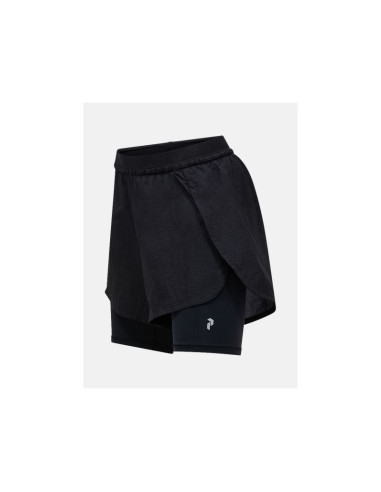 Szorty damskie peak performance w discover 2-in-1 shorts kolor czarny