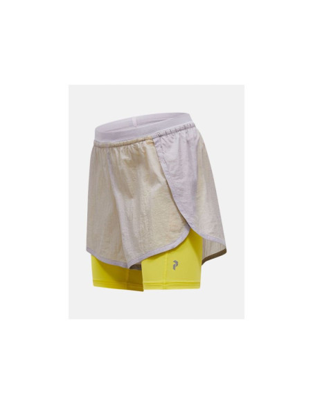 Szorty damskie peak performance w discover 2-in-1 shorts kolor szary