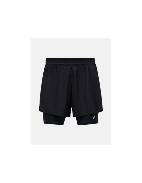 Szorty męskie peak performance m discover 2-in-1 shorts kolor czarny