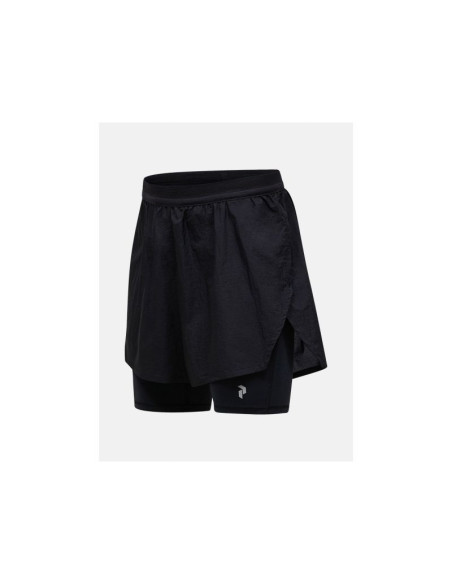 Szorty męskie peak performance m discover 2-in-1 shorts kolor czarny