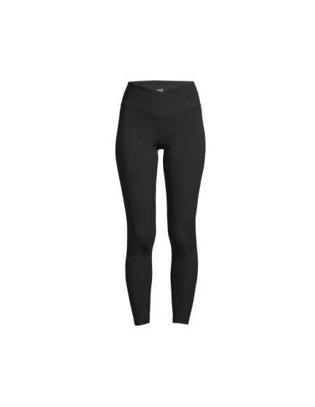 Legginsy treningowe damskie casall overlap high waist tights kolor czarny