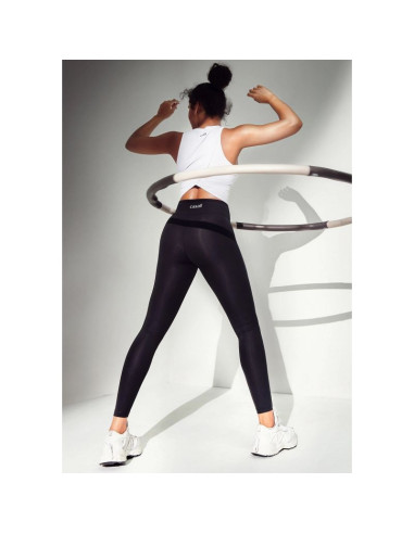 Legginsy treningowe damskie casall overlap high waist tights kolor czarny