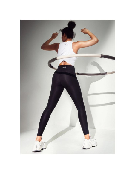 Legginsy treningowe damskie casall overlap high waist tights kolor czarny