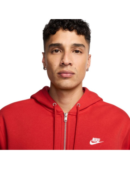 Bluza męska nike club bb fz hoodie czerwona fn3861 657
