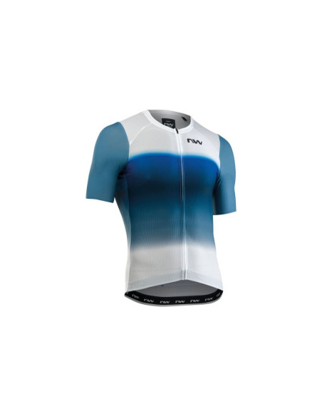 Koszulka rowerowa northwave blade air jersey s/s biało niebieski