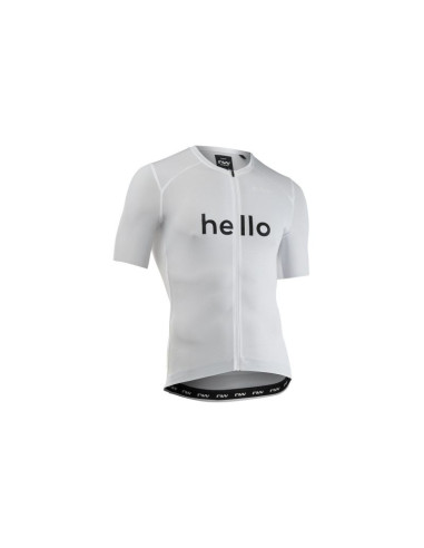 Koszulka rowerowa northwave blade hello goodbye jersey s/s biała
