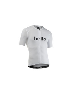 Koszulka rowerowa northwave blade hello goodbye jersey s/s biała