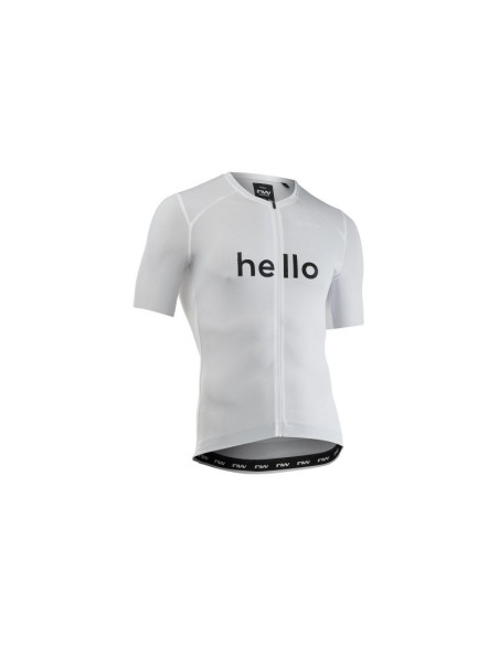 Koszulka rowerowa northwave blade hello goodbye jersey s/s biała