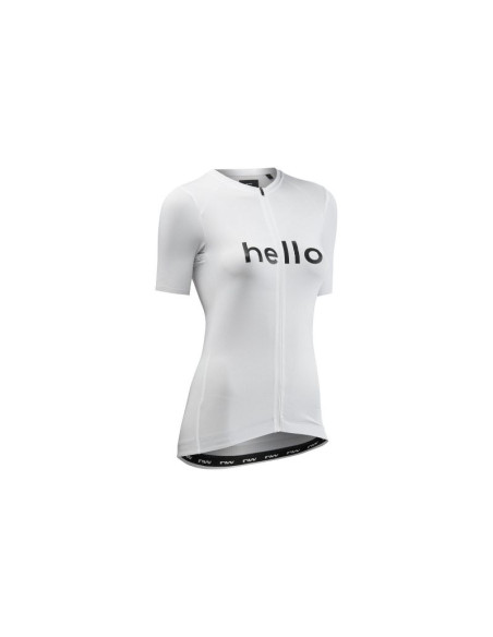 Koszulka rowerowa northwave blade hello goodbye woman jersey s/s biała