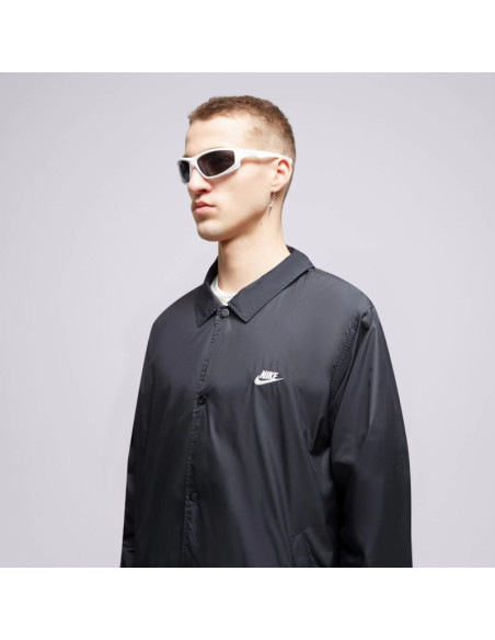 Kurtka męska przejściowa nike club coaches jacket czarna - fn3316-010