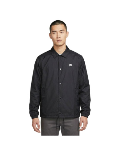 Kurtka męska przejściowa nike club coaches jacket czarna - fn3316-010