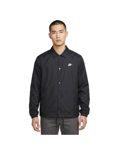 Kurtka męska przejściowa nike club coaches jacket czarna - fn3316-010