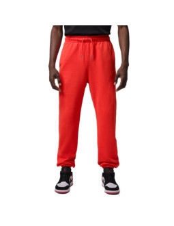 Spodnie sportowe męskie air jordan flight fleece czerwone - fv7251-673
