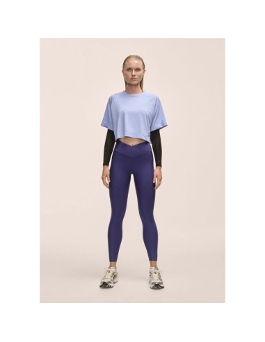 Legginsy damskie z wysoką talią casall overlap high waist tights fioletowy