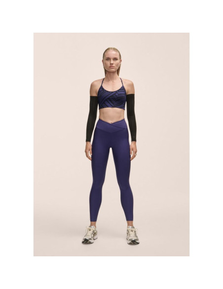 Legginsy damskie z wysoką talią casall overlap high waist tights fioletowy
