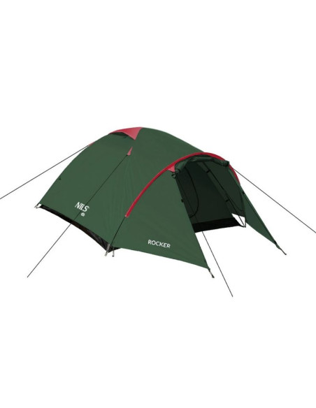 Namiot kempingowy nils camp rocker nc6013 3 osobowy zielono-czerwony
