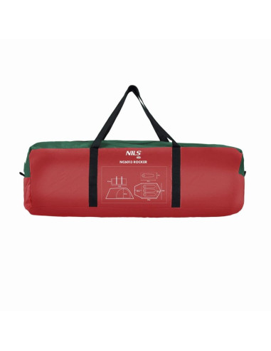 Namiot kempingowy nils camp rocker nc6013 3 osobowy zielono-czerwony