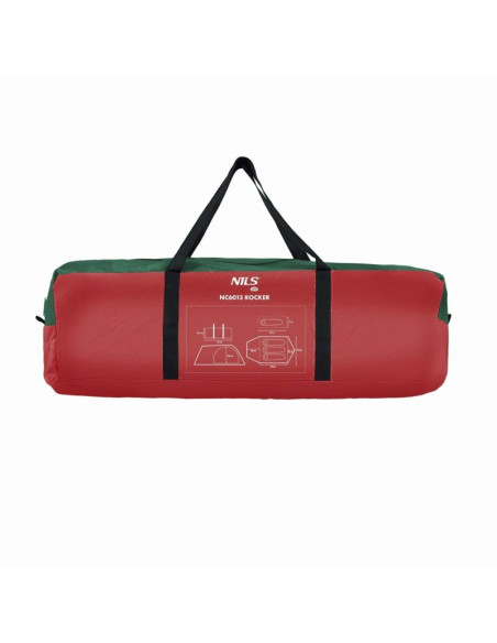 Namiot kempingowy nils camp rocker nc6013 3 osobowy zielono-czerwony