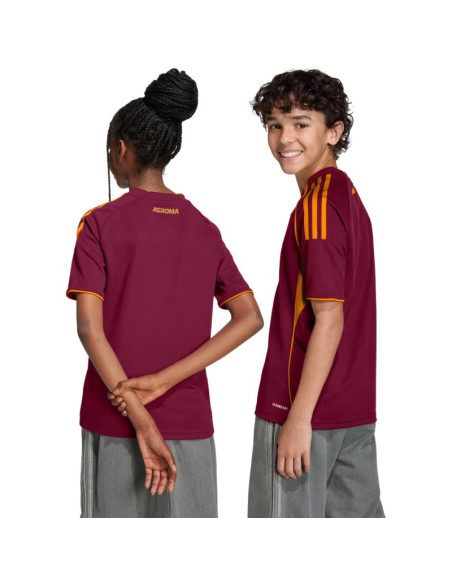 Koszulka dla dzieci adidas as roma 25/26 home bordowa jx2613