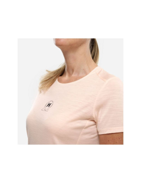 Koszulka damska millet ubic wool ts ss w jasny róż