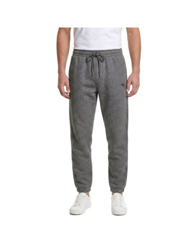 Spodnie dresowe dresy calvin klein fleece logo tape jogger grey heather - lz04le291g-p7e