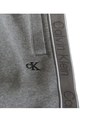 Spodnie dresowe dresy calvin klein fleece logo tape jogger grey heather - lz04le291g-p7e