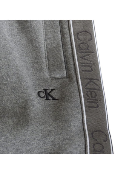 Spodnie dresowe dresy calvin klein fleece logo tape jogger grey heather - lz04le291g-p7e