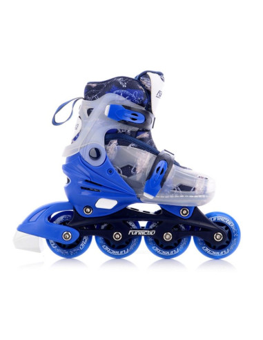 Łyżwy./rolki/wrotki regulowane funactiv adapt led 4w1 boy