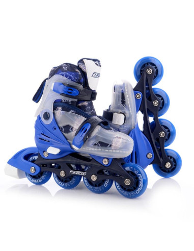 Łyżwy./rolki/wrotki regulowane funactiv adapt led 4w1 boy