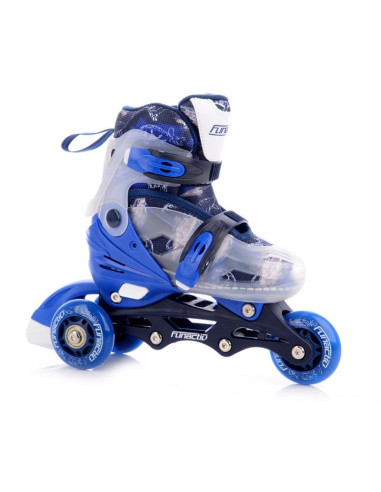 Łyżwy./rolki/wrotki regulowane funactiv adapt led 4w1 boy