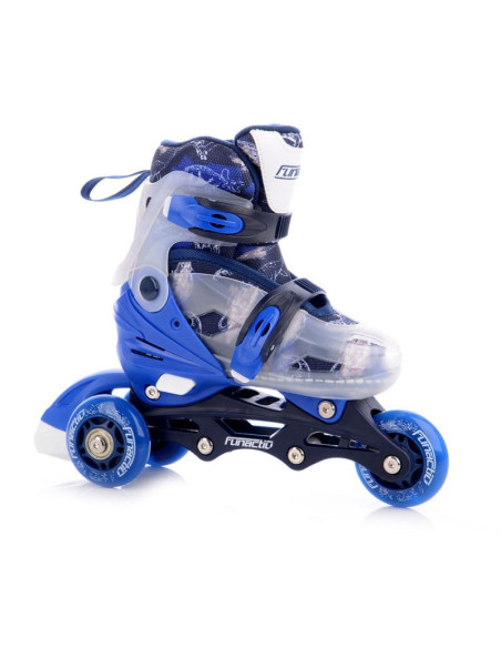 Łyżwy./rolki/wrotki regulowane funactiv adapt led 4w1 boy