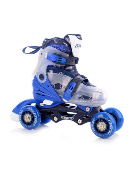 Łyżwy./rolki/wrotki regulowane funactiv adapt led 4w1 boy