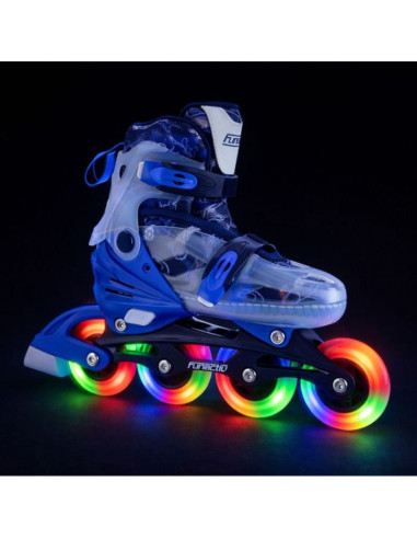 Łyżwy./rolki/wrotki regulowane funactiv adapt led 4w1 boy
