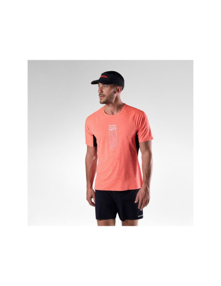 Koszulka biegowa rossignol sapa ultra tee - neon red rozmiar: l