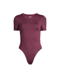 Body casall studio body short sleeve kolor bordowy