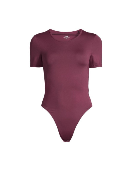 Body casall studio body short sleeve kolor bordowy