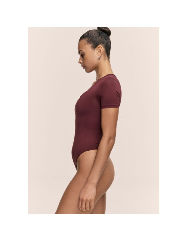 Body casall studio body short sleeve kolor bordowy