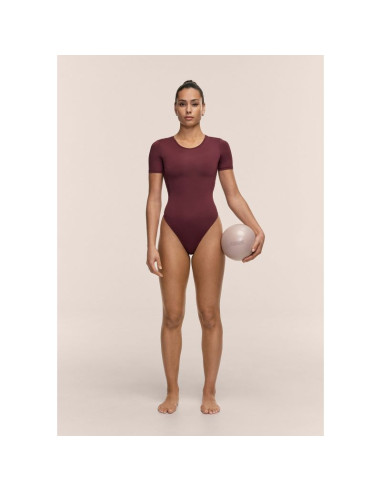 Body casall studio body short sleeve kolor bordowy