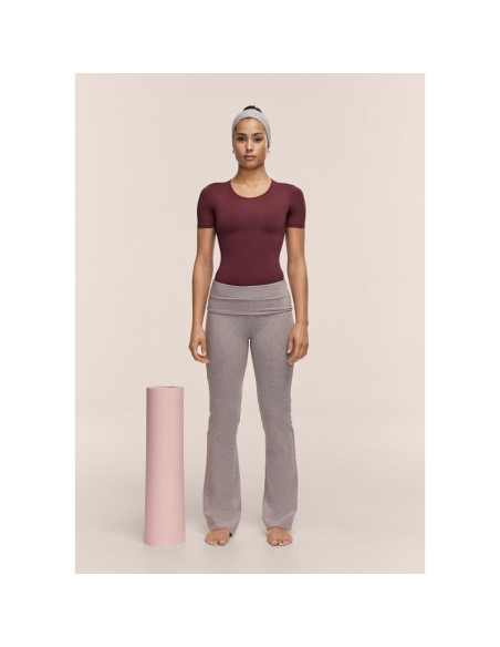 Body casall studio body short sleeve kolor bordowy