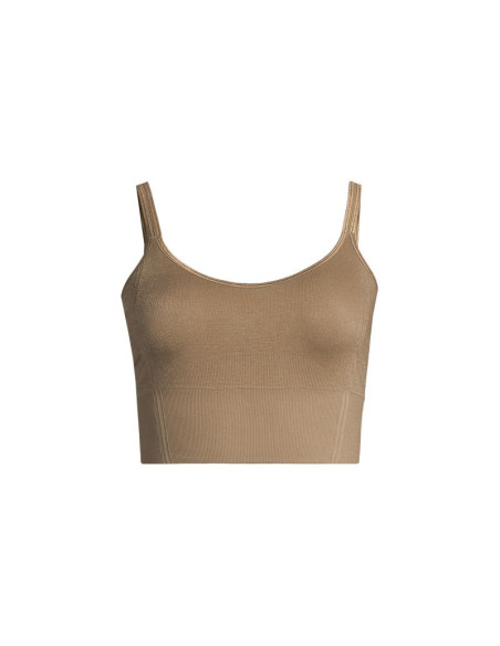 Top damski casall shiny seamless rib top kolor zielony