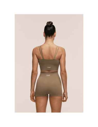 Top damski casall shiny seamless rib top kolor zielony
