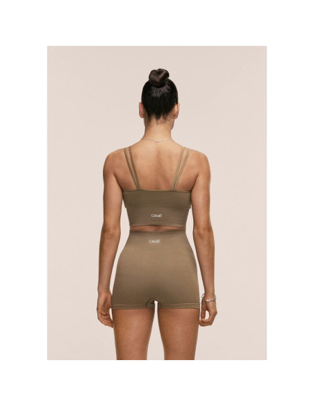Top damski casall shiny seamless rib top kolor zielony