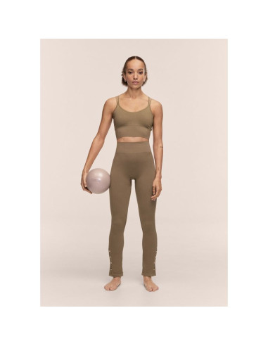 Top damski casall shiny seamless rib top kolor zielony