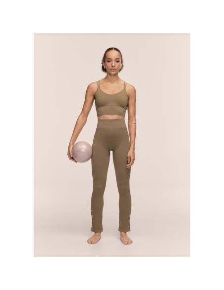 Top damski casall shiny seamless rib top kolor zielony