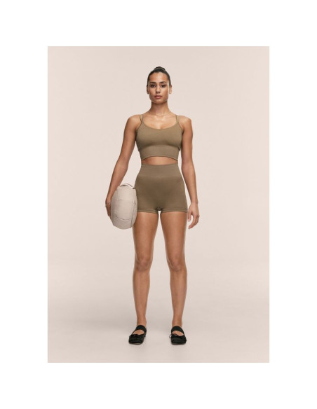 Top damski casall shiny seamless rib top kolor zielony
